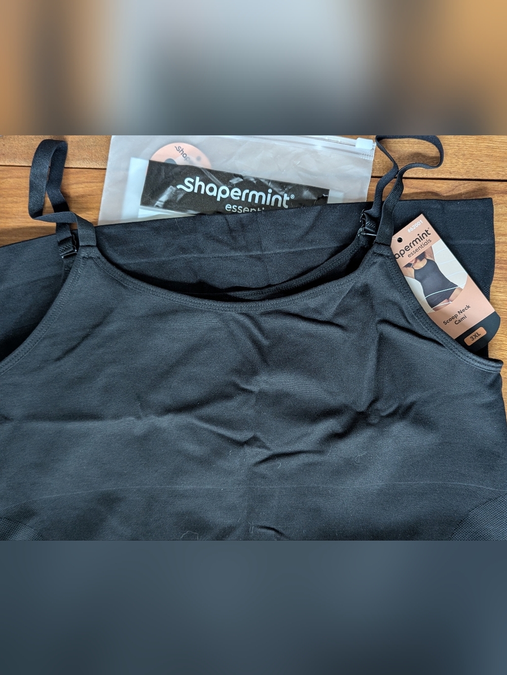 ✨NEW!!✨Shapermint Essentials Scoop Neck Cami - Black 3XL Hips 48"-51"